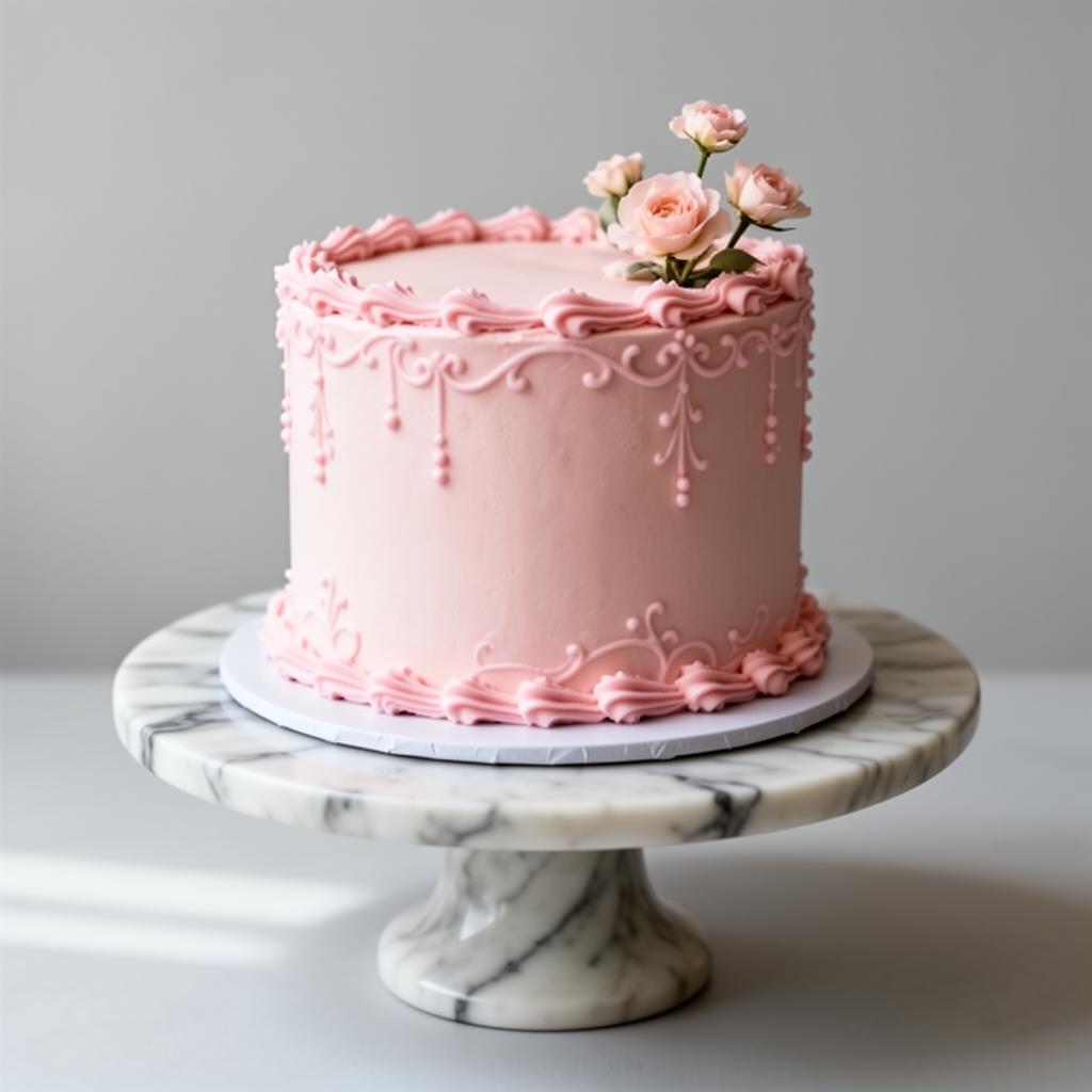 Custom designed celebration cake with delicate details